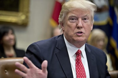 President Donald Trump called for "a total shutdown of Muslims" entering the United States in December 2015. Photo / Bloomberg