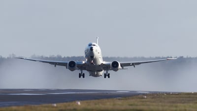 A Boeing P-8 Poseidon takes off from RAF Mildenhall in the UK. The Marinera was being monitored by similar maritime reconnaissance aircraft. Getty Images