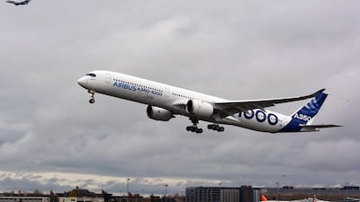 The third and final A350-1000 from Airbus has joined the flight test programme. JV Reymondon / EPA