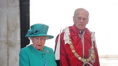 Queen Elizabeth II and Prince Philip attend a service at St Paul's Cathedral to mark the 100th anniversary of the Order of the British Empire on May 24, 2017 in London, England. Getty Images