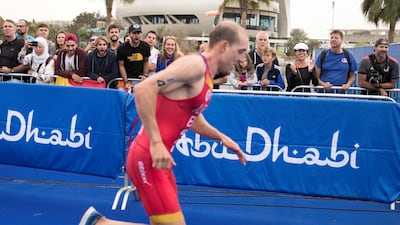An athlete begins the 5km run. Reem Mohammed / The National