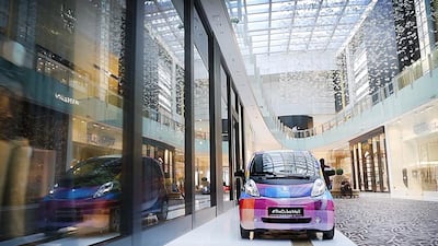The Dubai Mall now offers an electric car service so you can zip around with ease in a chauffeured car. Courtesy The Dubai Mall