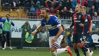 3. Fabio Quagliarella (Sampdoria), 22 goals, 44 points. Previously a scorer of spectacular goals, now, at a ripe old 36, suddenly Serie A’s most reliable finisher. Getty Images