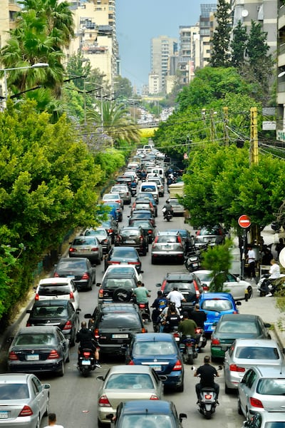 People leave Beirut's southern suburbs after Israel orders strikes on Hezbollah targets in Lebanon. EPA