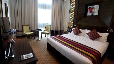 Suba Hotel in Dubai allows guests to make privacy and housekeeping requests through the devices. Satish Kumar / The National
