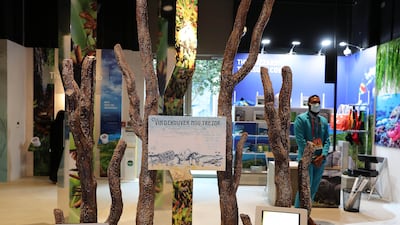 View of the Seychelles pavilion at the EXPO 2020 site in Dubai. Pawan Singh/The National.