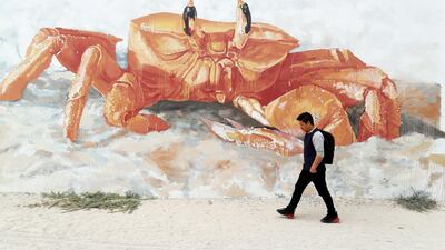 Street art and graffiti on Jumeirah Beach Road, Dubai. Chris Whiteoak / The National