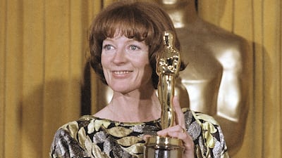 Holding her Oscar for best supporting actress in the film California Suite in Los Angeles, in April 1979. AP Photo