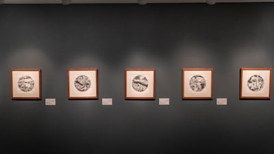 The first section of the exhibition showcases the artist's monochromatic works. Antonie Robertson / The National