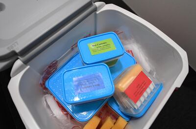 Crew and passengers took part in detailed research studies during the flight including submitting urine samples and undertaking reaction tests. Courtesy Qantas/James D Morgan