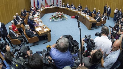 Arabic tweets this week often focussed on the Iranian nuclear deal. Joe Klamar / AP