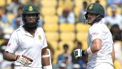 Hashim Amla's resilience in South Africa's second innings in Nagpur was a little masterpiece in itself. Indranil Mukherjee / AFP