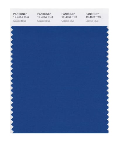 The Pantone Colour Institute has named Classic Blue as its colour of the year for 2020. Photo: Pantone via AP