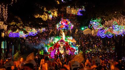 Revellers perform during the Festival of Light in San Jose, Costa Rica. AFP