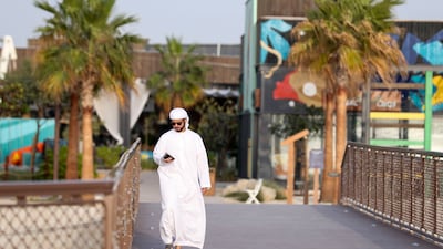 UAE temperatures will dip on Sunday with higher levels of humidity overnight. Khushnum Bhandari / The National