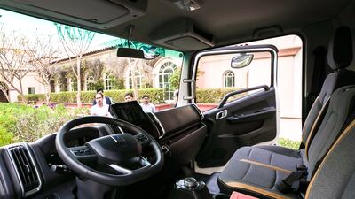 The interior of the Admiral Mobility electric lorry. An initial 500 units will be produced and sold by spring 2023, says the company