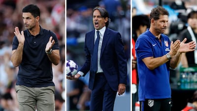 Mikel Arteta, Simone Inzaghi, and Diego Simeone. Getty Images / Reuters