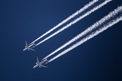 Environmental groups have raised concerns about cheap airfares' impact on air pollution. Getty Images