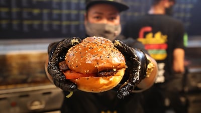 The Burgr Factory, a Romanian burger joint, opened its first UAE branch on August 25. Pawan Singh/The National