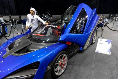 A McLaren at the Dubai Motor Show opening day. Antonie Robertson/ The National.