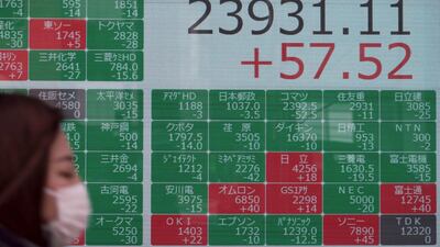 An electronic stock board showing Japan's Nikkei 225 index at a securities firm in Tokyo. Tim Fox asks whether the markets will simply follow the Sars template of 2003, with equities falling and then bouncing back. AP
