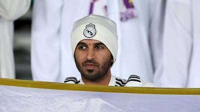 Real Madrid fans before the match between Real Madrid and Al Ain at the Fifa Club World Cup final at the Zayed Sports City Stadium, Abu Dhabi. Chris Whiteoak / The National