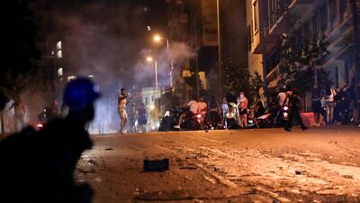 Lebanese anti-government protesters clash with security forces during a demonstration against dire economic conditions in the capital Beirut. AFP