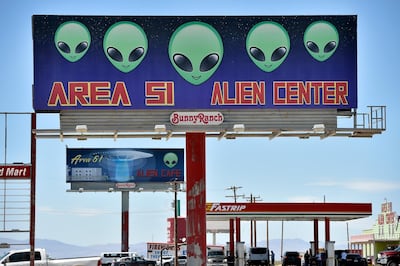 A Facebook event entitled 'Storm Area 51, They Can't Stop All of Us,' which the author meant as a joke, suggested the attendees to meet up at this colourful tourist attraction. Getty
