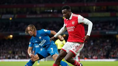 Eddie Nketiah - 6, Saw a lot of the ball in the early stages and made good bursts forward. Tried to find Jesus when he could have had a shot and couldn’t quite hit the target after a great run. PA