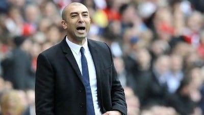 Roberto Di Matteo, the Chelsea interim manager, refused to be drawn into his future at Stamford Bridge. Andy Rain / EPA