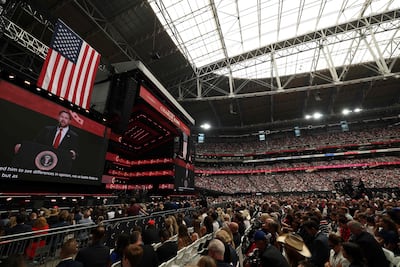 US Vice President JD Vance speaks at the public memorial service for right-wing activist Charlie Kirk. AFP