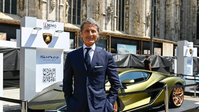 Stephan Winkelmann, chief executive officer of Lamborghini, at the Milano Monza Motor Show in Milan, said first quarter deliveries of its sports cars increased by 25 per cent to a new record high. Bloomberg