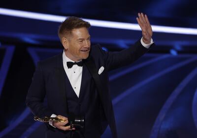 British actor Kenneth Branagh wins the Oscar for Best Original Screenplay. EPA