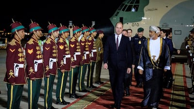 The Duke of Cambridge arrives in Oman to be received officially by HH Sayyid Haitham bin Tariq al Said.Twitter/ @UKinOman