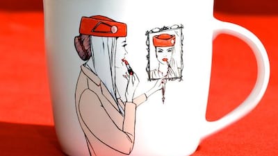 The artist Hatty Pedder designs exclusive Emirates Airline merchandise. Courtesy of Emirates Airline