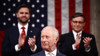 King Charles III addresses members of the US House of Representatives and the US Senate during a joint meeting of Congress. PA