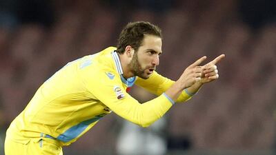 Gonzalo Higuain scored twice for Napoli on Saturday. Giampiero Sposito / Reuters