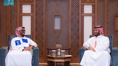 Sheikh Tahnoon bin Zayed, Deputy Ruler of Abu Dhabi and National Security Adviser, meets Saudi Crown Prince Mohammed bin Salman in Jeddah. Photo: SPA