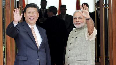 India's prime minister Narendra Modi and China's president Xi Jinping during the latter's visit to India in 2015. Reuters