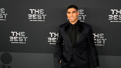 Paris Saint-Germain defender and Moroccan international player Achraf Hakimi. AP.