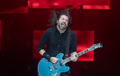 Foo Fighters performing for F1 at Etihad Park, Abu Dhabi. Ruel Pableo for The National