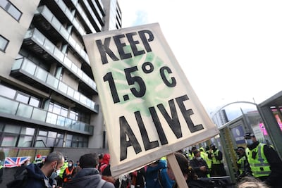 Cop26 at Glasgow, Scotland, saw countries try to keep the goal of 1.5°C alive. Scott Heppell / AP Photo