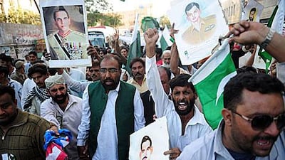 Pakistanis in Karachi protest against the cross-border Nato air strikes in which 24 Pakistani troops were killed in November last year.