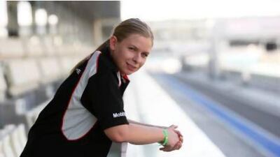 Christina Nielsen has had a good start to her career in the Middle East series having finished sixth and eighth in the opening rounds in Bahrain. Pawan Singh / The National
