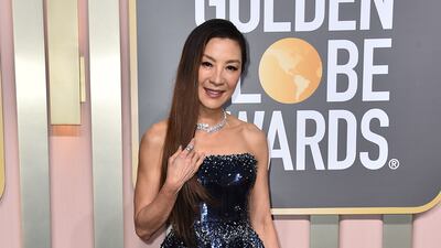 Michelle Yeoh wears Armani Prive. AP Photo