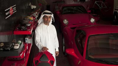 Abdulla Al Mazrouie owns a Ferrari, a Mercedes G55 and a Porsche 911, but is pleased with the petrol price rise. Delores Johnson / The National