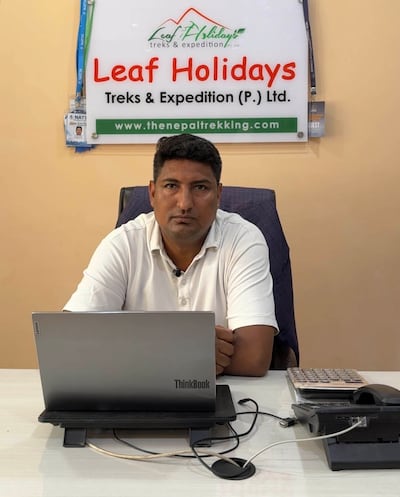 Gopal Thapa, managing director of Leaf Holidays, Treks and Expeditions. Shazia Ahmed / The National