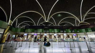 A view of a deserted departure hall of Baghdad international Airport in Iraq. EPA