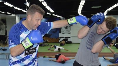 The programme – cheekily titled Geezer Club and held in Abu Dhabi’s Zayed Sports City – aims to help those over the age of 50 to get back in prime shape, and dispel the notion that the gym is solely the domain of the young and nimble. Courtesy Haddins)