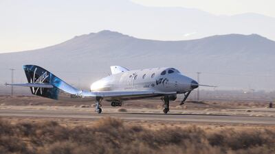 Virgin Galactic's manned space tourism rocket plane SpaceShipTwo lands at Mojave Air and Space Port. Reuters